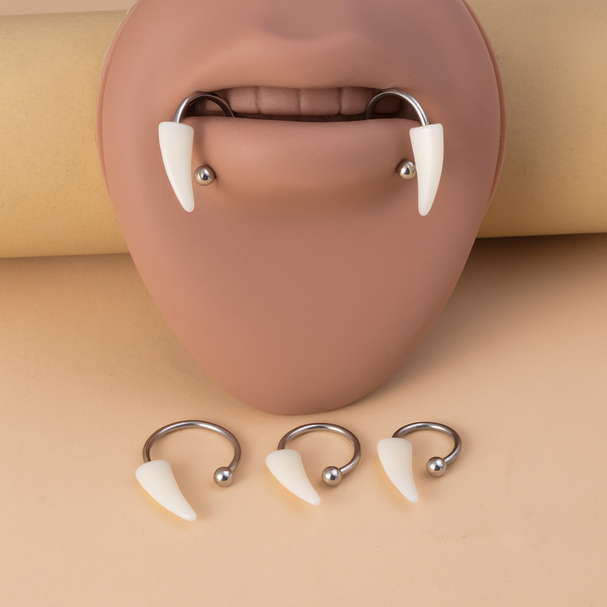 Fang Fang Horseshoe Ring Stainless Steel Lip Ring Body Piercing Jewelry Ear Bone Ring Wholesale