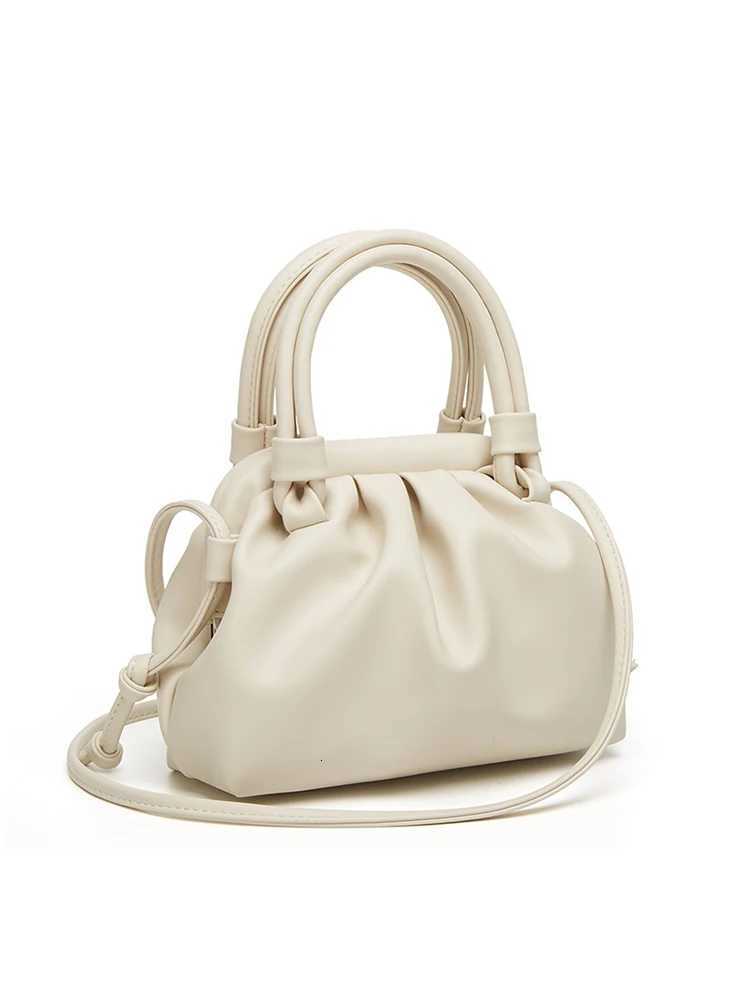 2024 New Womens Fashion Handbag Casual Pleated Cloud Bag Hand-Held Crossbody Clip Bag Banquet Everyday Use Y250730