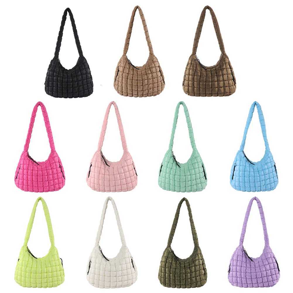 Women Cloud Hobo Bag Large Capacity Quilted Bubbles Crossbody Bag Solid Color Fashion Padded Sling Bag Messenger Bag Y250730