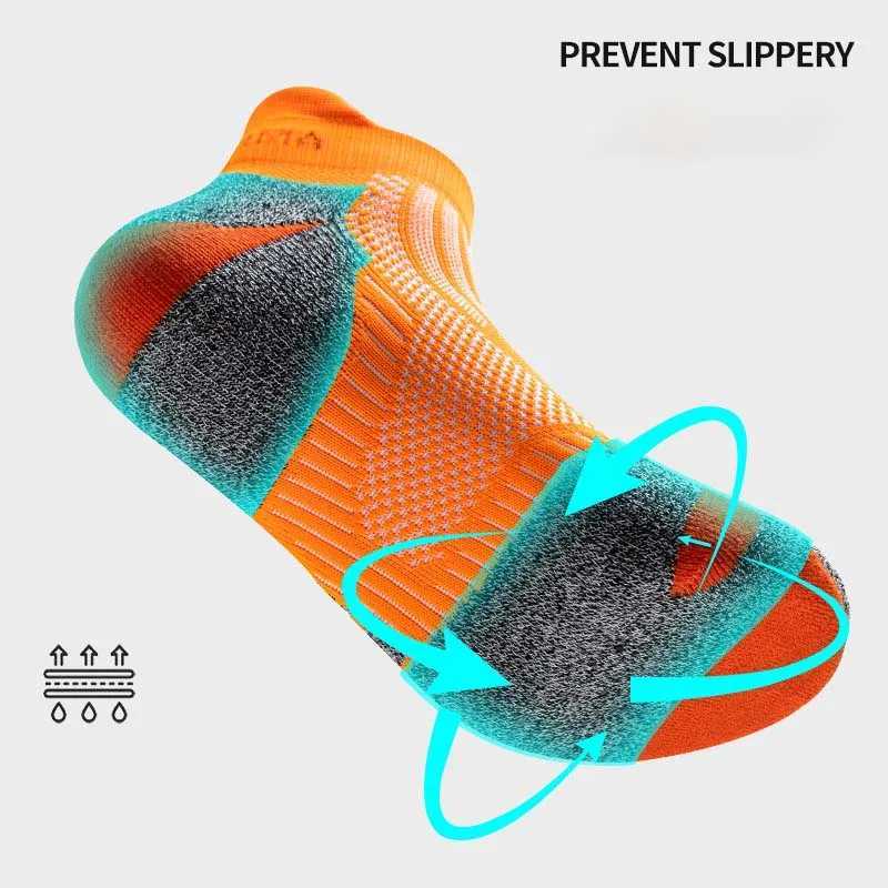 2025 Professional Marathon Running Socks Men Women Sports Fitness Thickened Cushioned Short Tube Low Cut Boat Ankle Socks Z250731