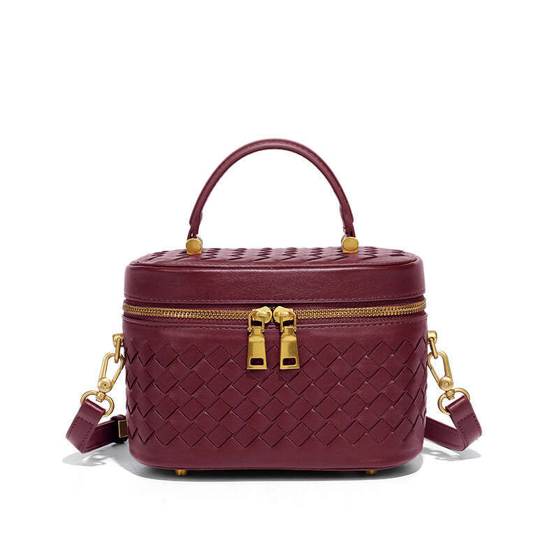 2025 Women Trendy Small Square Elegant Versatile Woven Handbag Fashion Simple Single Shoulder Crossbody Mini Box Bag