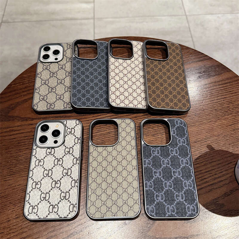 DHgadgets Wind Letter G Compatible with Apple 16/15 Pro Max Large Hole Electroplated Phone Case iPhone 14 Shockproof Niche