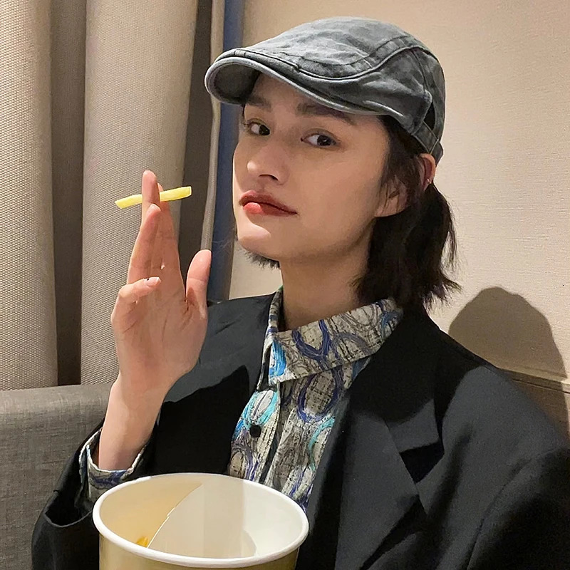 Spring Summer Vintage Cotton Beret Men Women Fashion Flat Visor Cap Casual Berets Retro sboy Hat Unisex Adjustable Sun Hats 250729