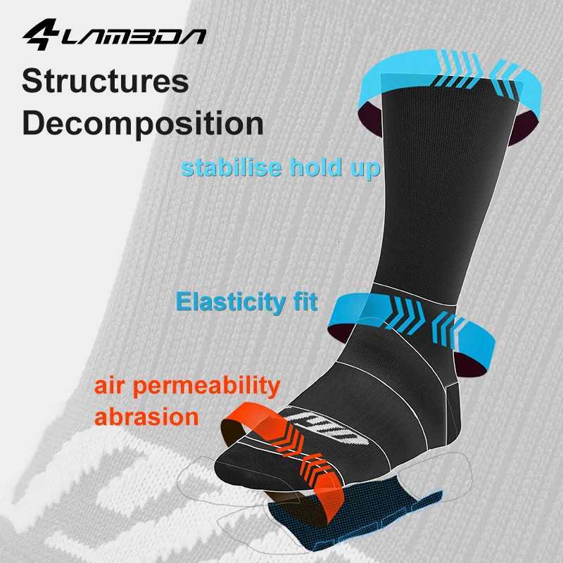 Lamada Cycling Socks Men Professional Compression Running Socks Non-Slip Sports Accessories Basketball Socks Football Socks Man Z250731