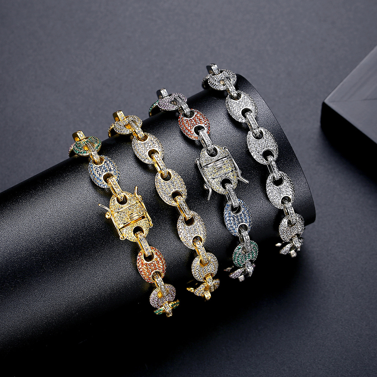 Bracelet Full Diamond Copper Micro-inlaid Zirconia Hand Jewelry European Designer Madam Bracelet And American High-end Niche Trade Cross-border Jewelr