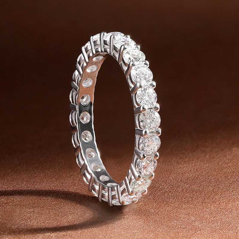3mm Round Moissanite Ring 18K White Gold Plated 925 Sterling Silver Fine Jewelry Wedding Engagement Rings for Women Men y250730