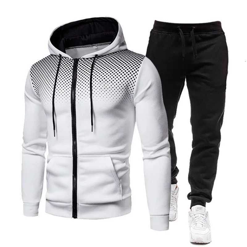 Mens Tracksuits Mens Clothing Men Sets Hoodie Set Zipper Sweatshirt Casual Sport Sweatpants Mens Sweat Suit Set for Running XJ250731