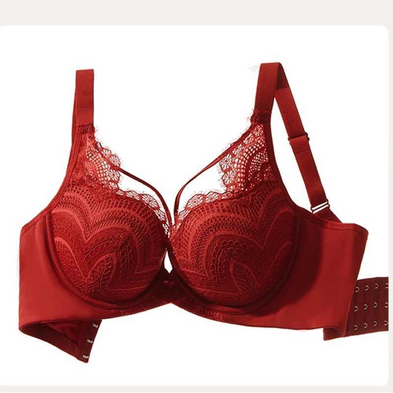 Large Breasts Show Small Sexy Lace Underwear For Women With Soft Steel Rings To Collect The Extra Breasts On The Large-size Bra Z250730