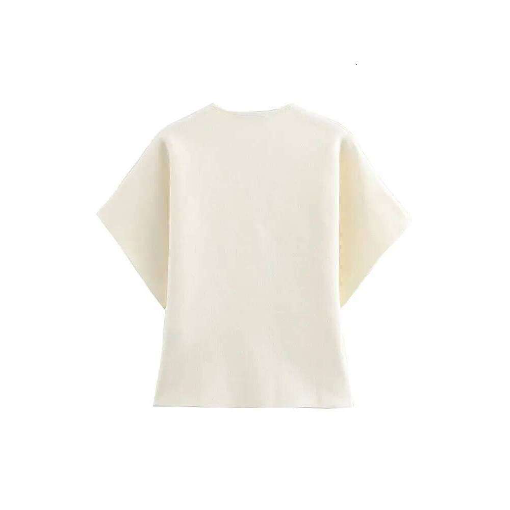 Designer Clothing 2025 2024 Autumn Knitted Women Cardigan Jacket Short Sleeves Single Breasted V Neck Sweater Y2k Crop Top Coat
