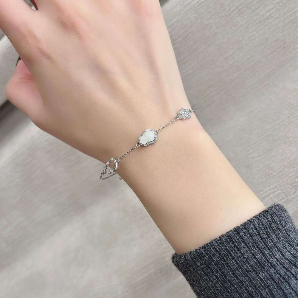 Chalcedony Water Drop Inlaid Zircon Fortune Gourd Bracelet Brightening Exquisite Versatile High-end Feel a41