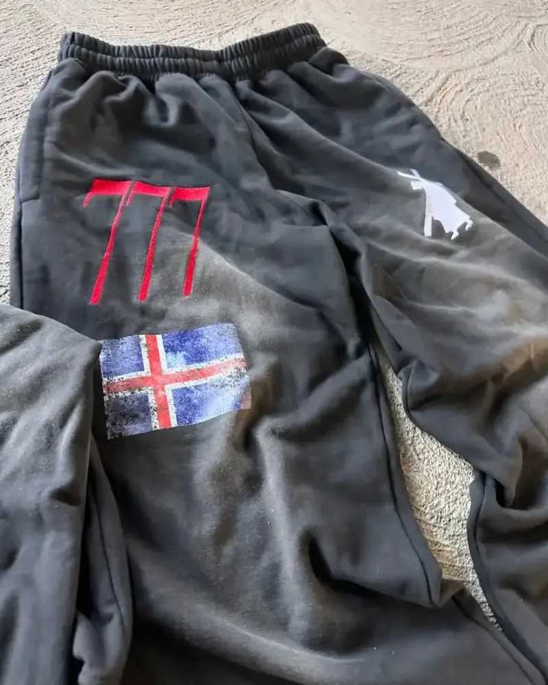 High Street American Retro Streetwear Mens Two-Piece Suit Set Goth Harajuku Zipper Hoodie Trendy Casual Sports Suit Sweatshirt XJ250731