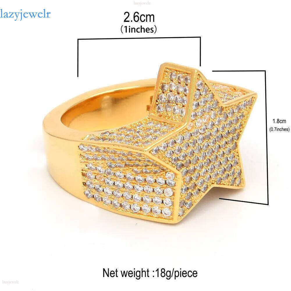 men's passed GRA Dia Five-pointed Men's star Hip Hop trendy r moissanite dia gold sterl sier cuban women