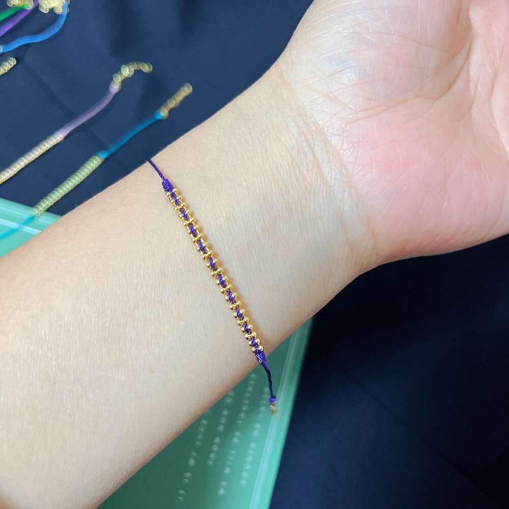 French House Love Interwoven Red String Zodiac Year Lucky Fortune Bead Spliced Woven Bracelet for Men and Women