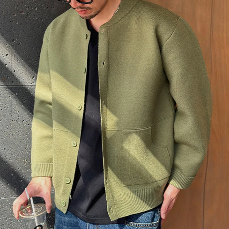 Fall Winter Casual Mens Cardigans Knitting Solid Color Buttonup Sweatercoats For Men Outdoor Fashion Slim Outerwear 250731