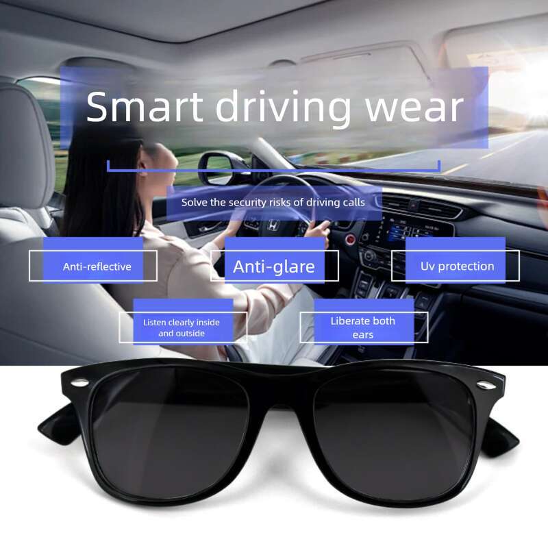 DHcollections Smart Bluetooth Sunglasses - HD Nylon Lenses, Hands-Free Music/Calls, Prescription Compatible (Black/White & Black/Gray)