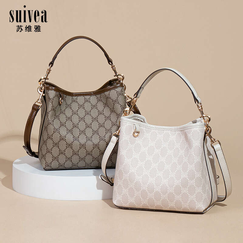 2025 New Textured Print Style Handbag for Women Large Capacity Exquisite High-end Fashion Single Shoulder Crossbody Bag