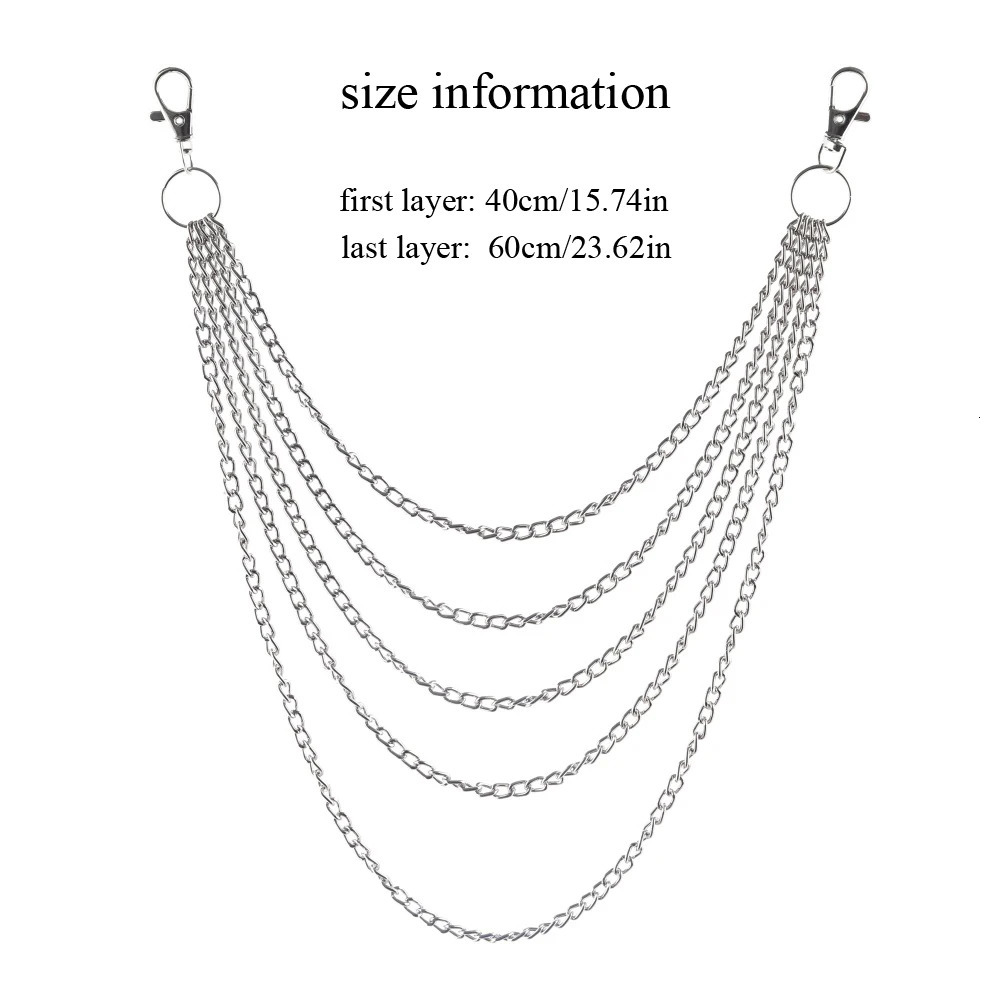 Punk Chain On The Jeans Pant Keychains for Men Unisex Egirl eBoy Harajuku Clothing Aesthetic Accessories 250729