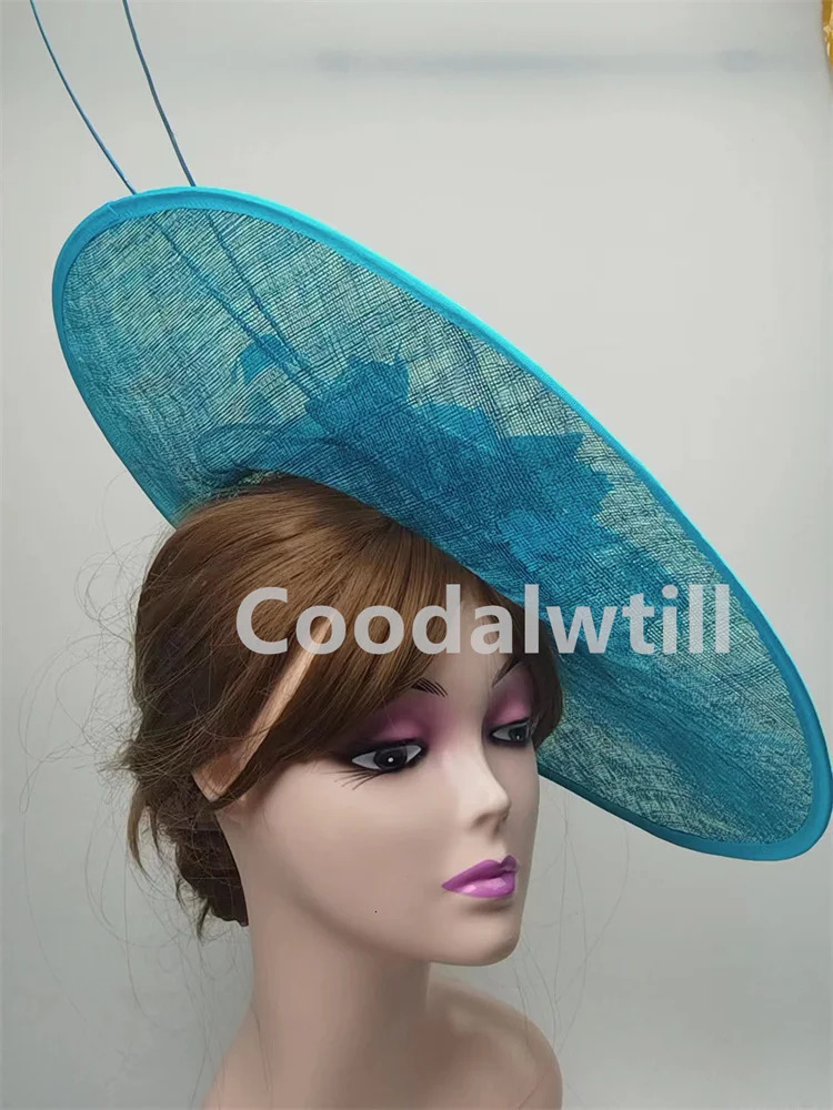 Royal Ascot Big Fascinator Hat Women Feather Large Hat Fascinator Party Wedding Headpiece Flower Church Chapeau 250729