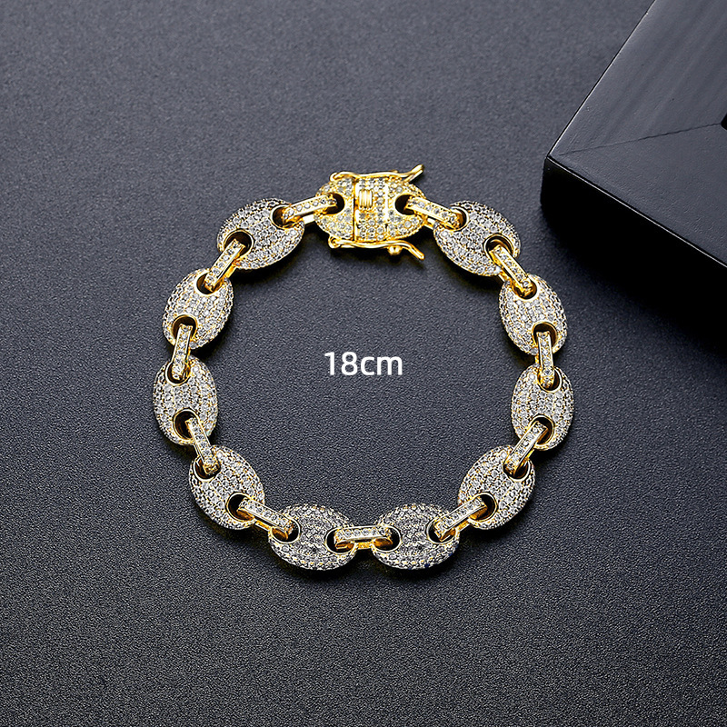 Bracelet Full Diamond Copper Micro-inlaid Zirconia Hand Jewelry European Designer Madam Bracelet And American High-end Niche Trade Cross-border Jewelr