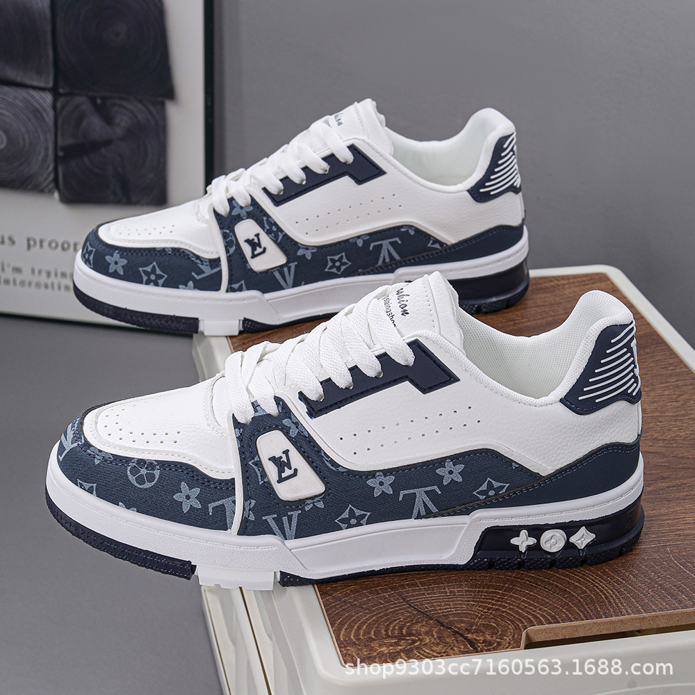 free shipping sneakers Board shoes men's shoes thick soled casual shoes fashionable and versatile white shoes sports shoes