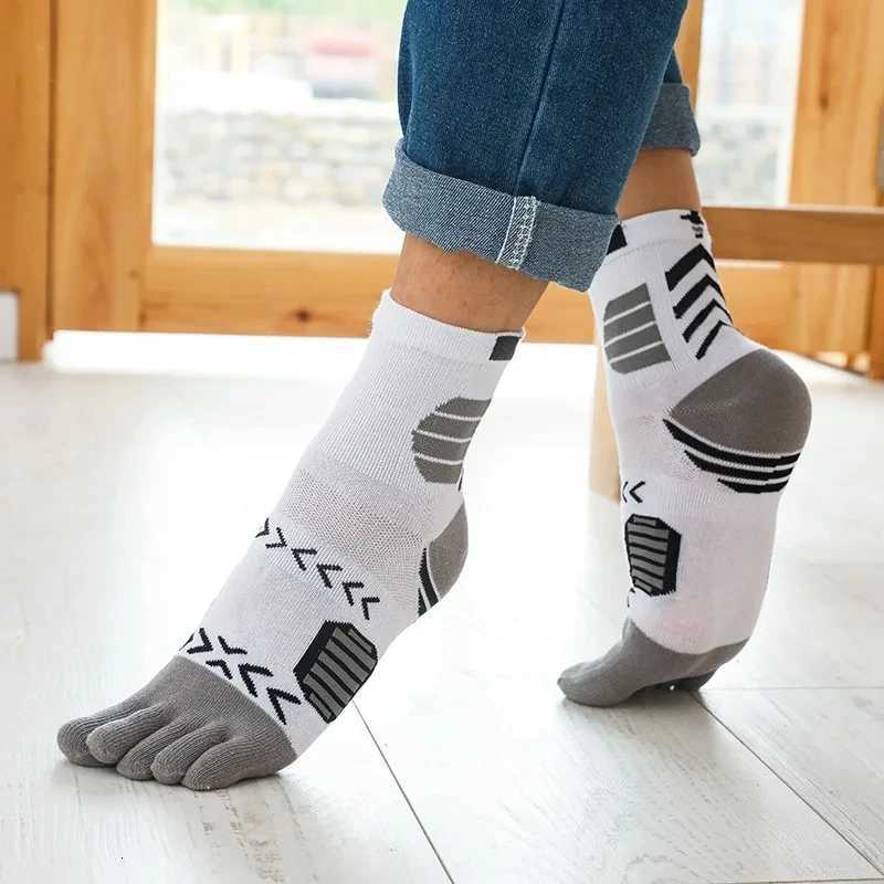 1/5 Pairs Sport Toe Socks Compression Cotton Sweat-Absorbing Deodorant Bike Marathon Fitness Outdoor Basketball 5 Finger Socks Z250731