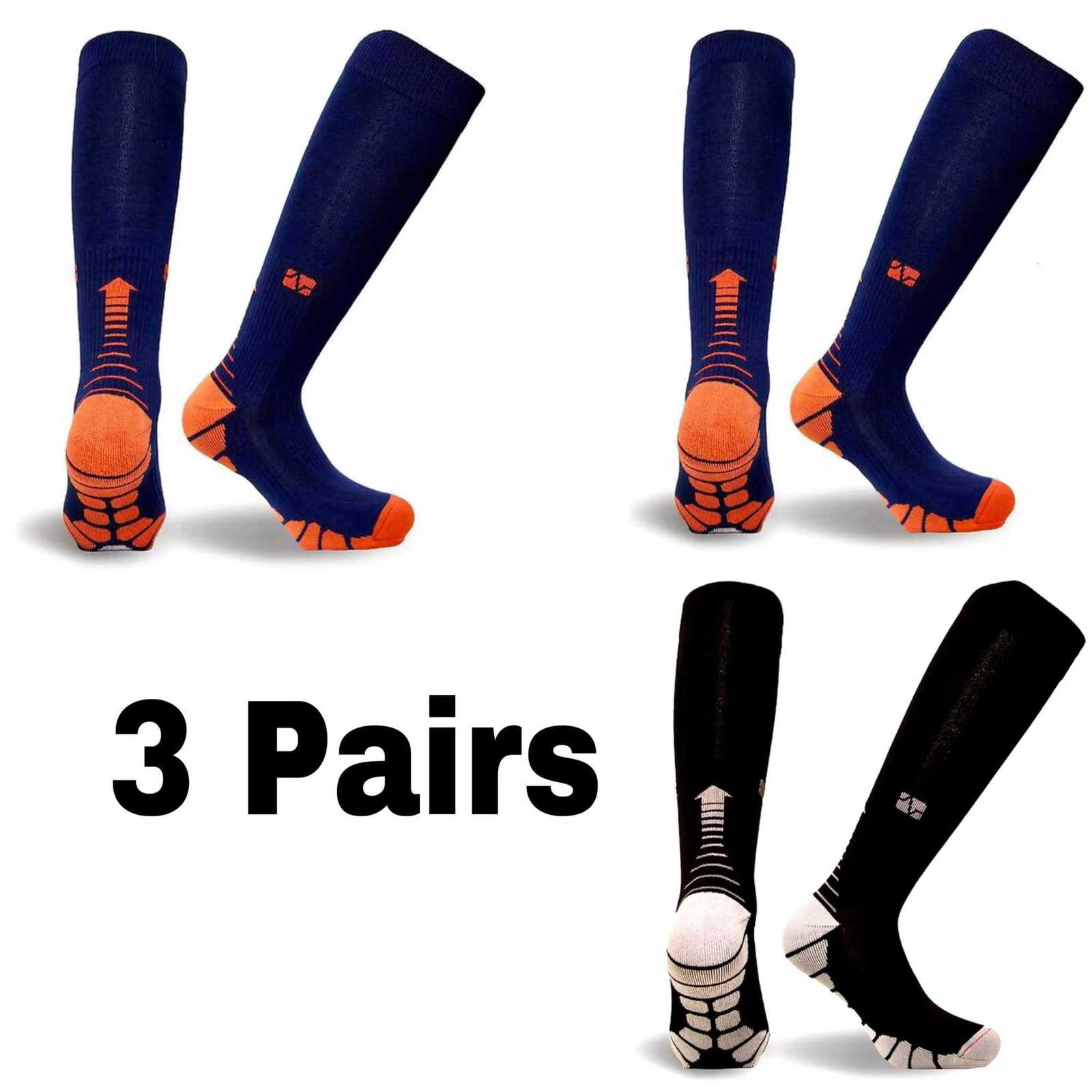 20-30 mmHg Compression Knee High Socks Fit Medical Edema Diabetes Varicose Veins Running Marathon Compression Sports Socks Z250731