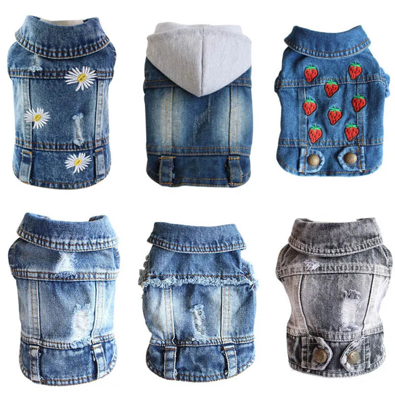 XS-2XL Denim Dog Clothes Cowboy Pet Dog Coat Puppy Clothing For Small Dogs Jeans Jacket Dog Vest Coat Puppy Outfits Cat Clothes 250729