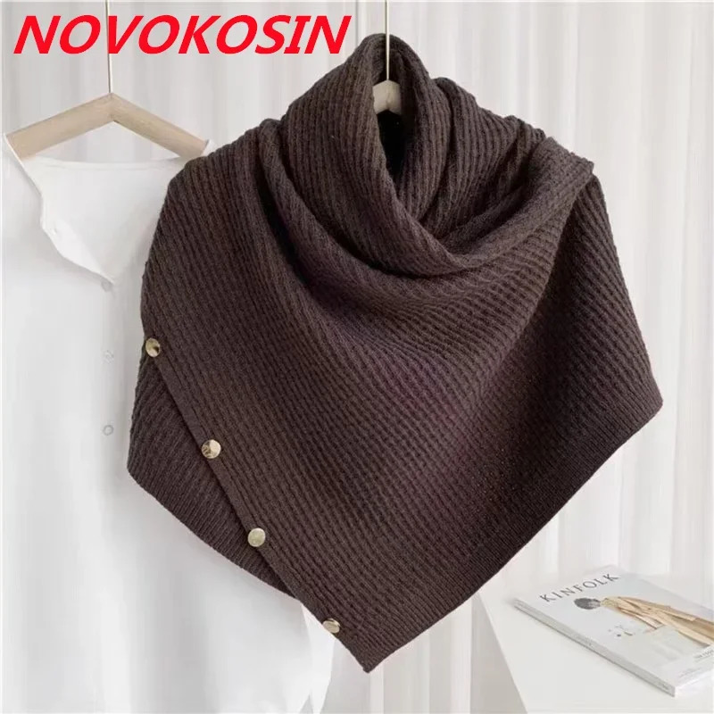 7 Color Autumn Knitted Smock Button Cardigan Style Short Loose Shawl Overall Fashion Ring Used Thin Poncho Capes Wear 250729