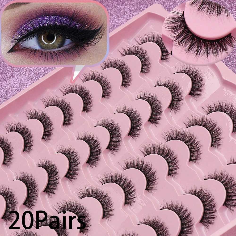 5/20 Pairs 3D Mink Lashes Natural False Eyelashes Dramatic Thick Fake Eyelash Extensions Faux Cils Wholesale Makeup Tools Z250730