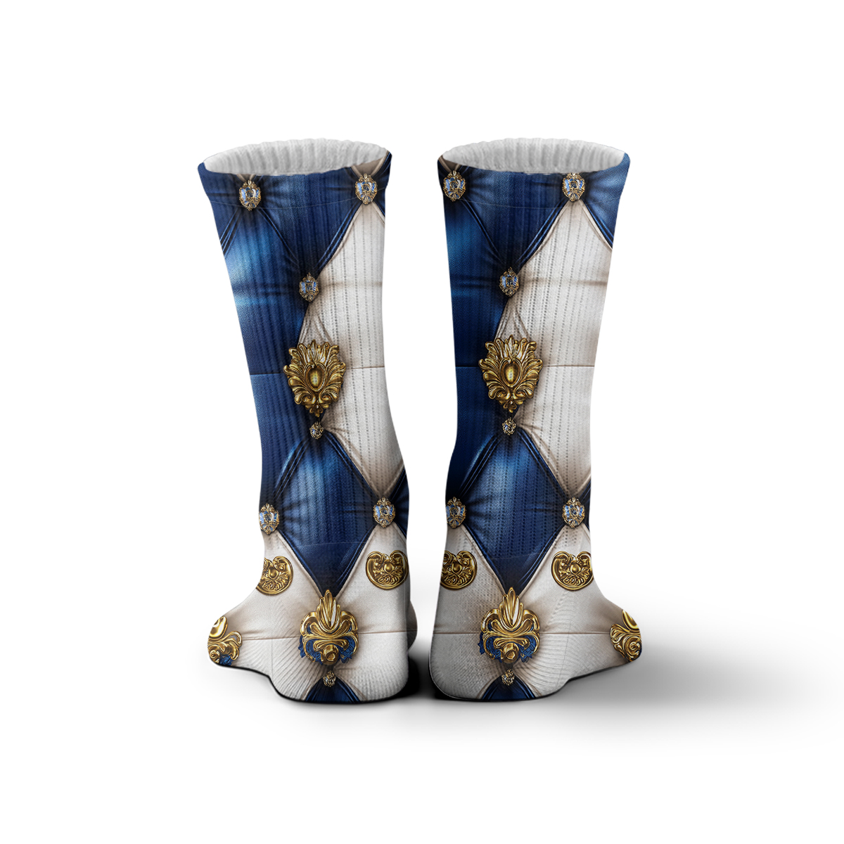 Royal - Style Tufted Pattern Unisex Tube Designer Socks C122