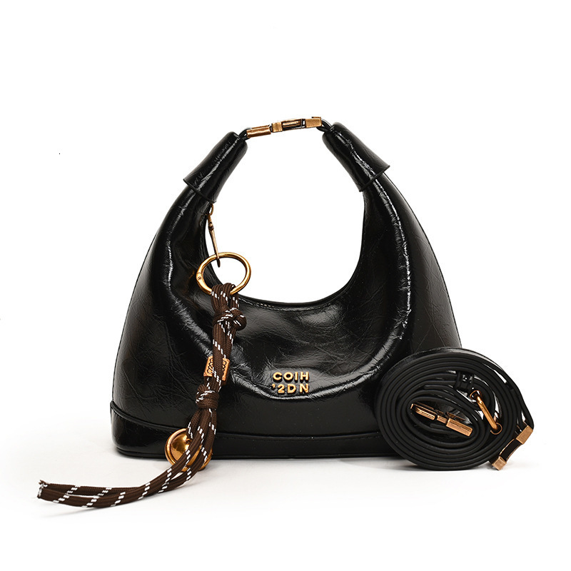 Oil Wax Leather Small Bag for Women Autumn Designer Winter Versatile Crossbody Bag High-end Luxury Handbag Dumpling Bag 250731