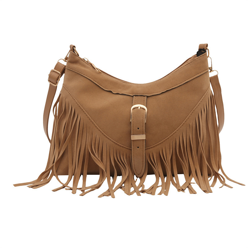 Bohemian Style Tassel for Women 2025 New Matte Shoulder Commuter Crossbody Niche Women's Bag ddmymoon