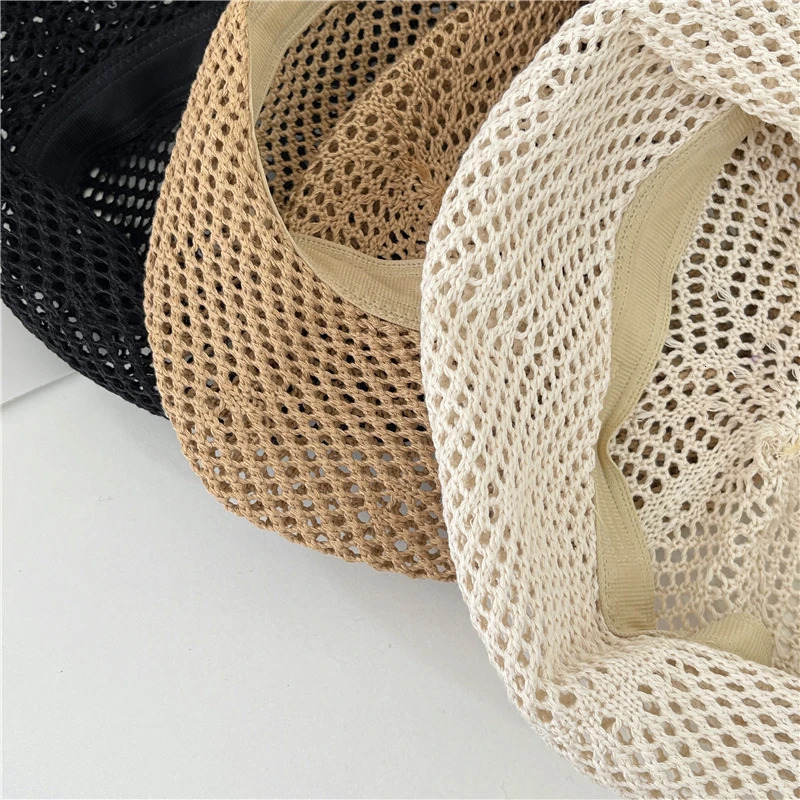 Berets for Women Summer Thin Hollow Breathable Sweet Versatile Retro Temperament Elegant Ins Fashion Painter Beret Hats 250730