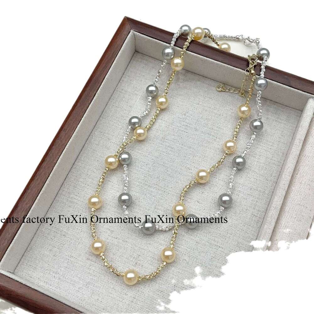 2024 New Light Fashion Niche Shijia Pearl Versatile Necklace High-end Design Collarbone Chain for Women 028