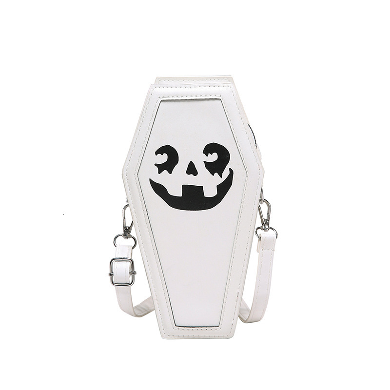 Unique Ghost Creative for Women 2024 New Halloween Pumpkin Print Single Shoulder Crossbody Trendy Coffin Bag ddmymoon
