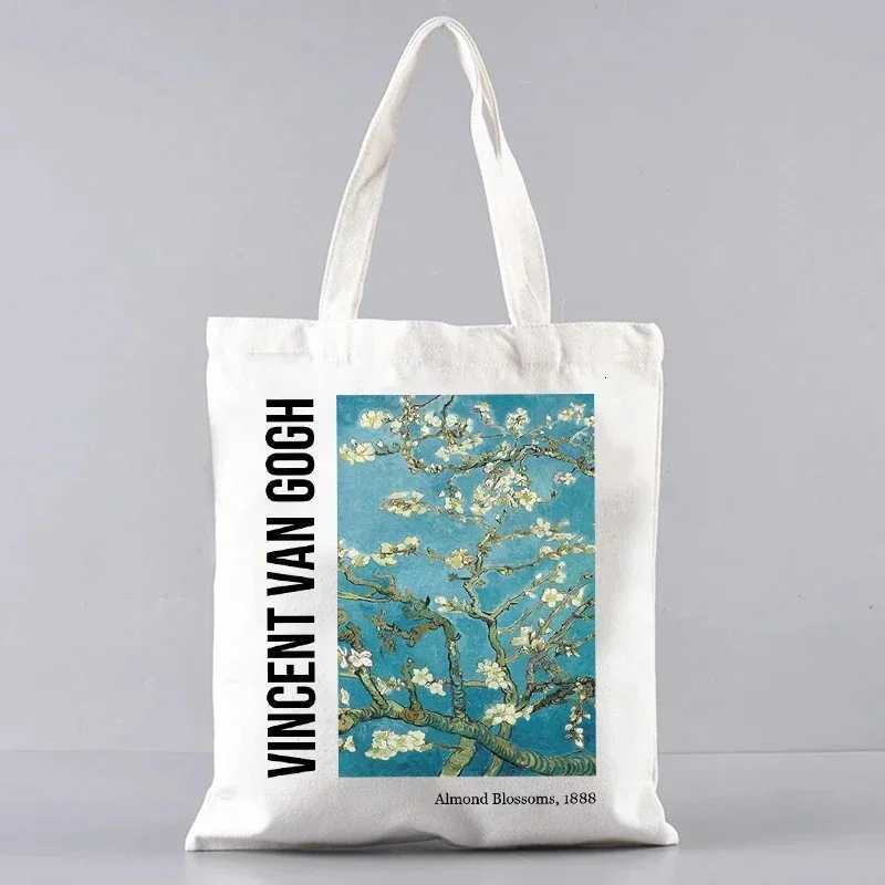 Vincent Van Gogh Capacious Tote Bag Casual Portable Shoulder Bag Lightweight Shopping Bag Big Reusable Canvas Bag Gift for Girls G250729