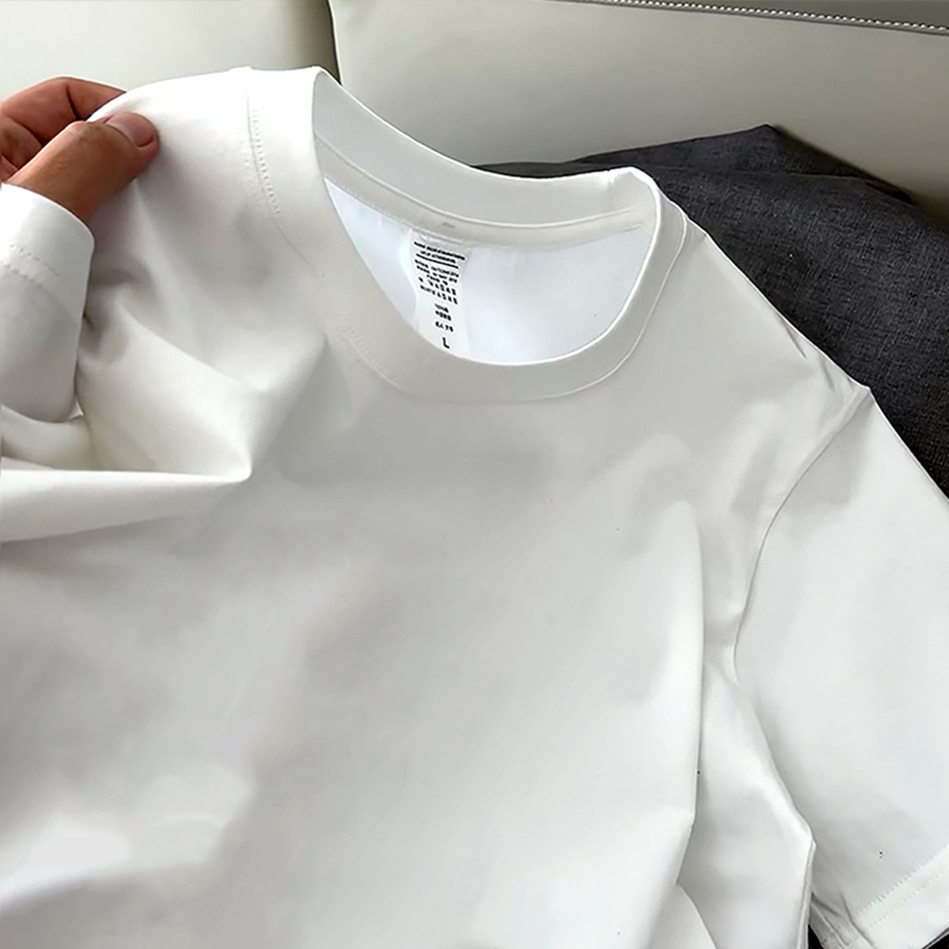 2525 pure cotton short sleeved T-shirt for men and women, solid color white round neck multifunctional bottom shirt, new designer T-shirt