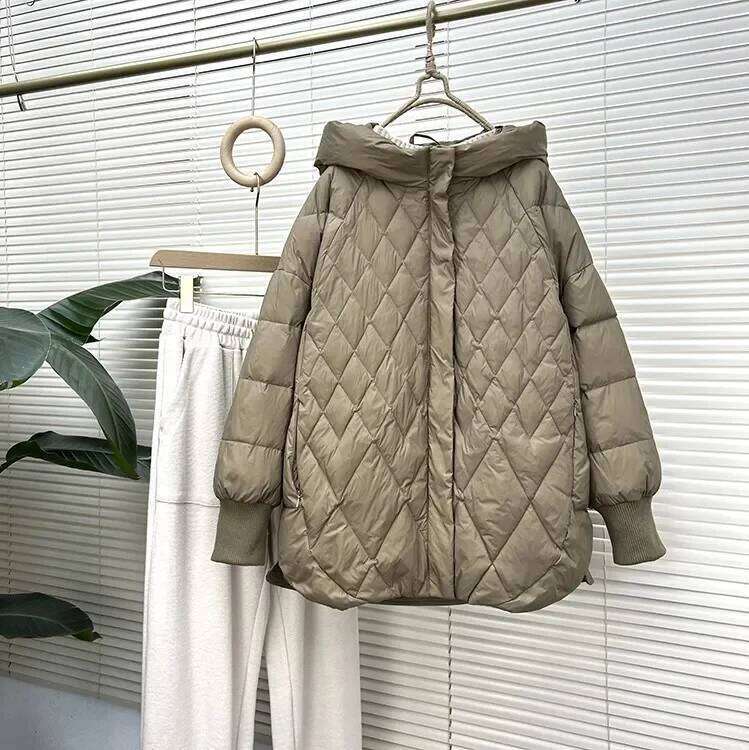 Designer Clothing 2025 Lagabogy 2025 New Autumn Winter Women Hooded Loose 90% White Duck Down Jacket Casual Female Warm Puffer Coat Snow Parkas Outwea