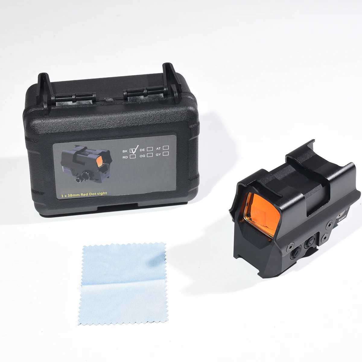 8T Red Dot Solar Powered Sight Reflex Reticle RED Dot Closed Viewfinder Tactical Optic Compact Rifle Scopes Fits 20mm Rail R250730