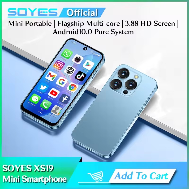 SOYES XS19 Mini Smartphone 3.88in 2GB RAM 16GB ROM Android10.0 With Facial Recognition Dual SIM Standby 3G Network Small Phone