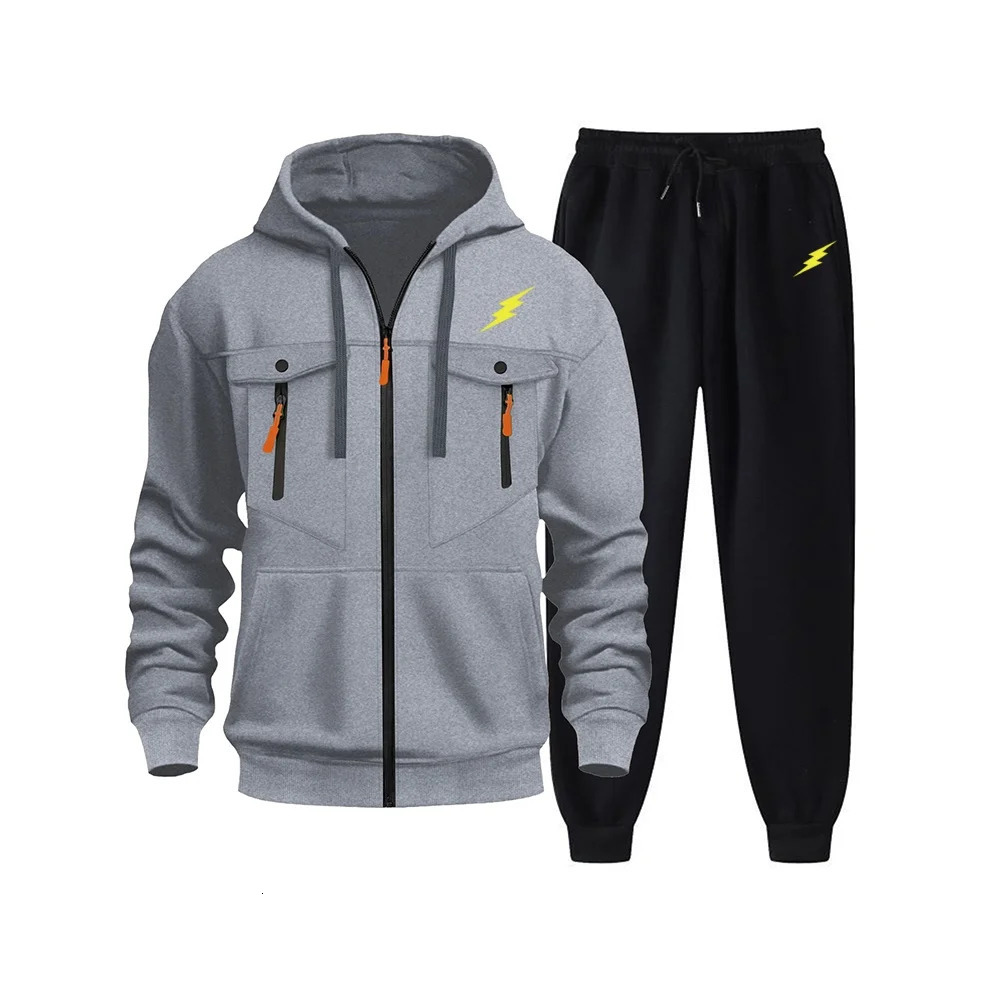 High Quality Mens Tracksuit Casual Jogging Men Versatile Sweatshirts Sweat Pants Fashion Comfort Daily Sports Simple Hoodie Set 250731