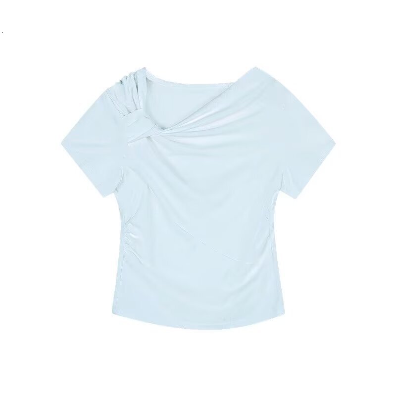 2025 summer new creative niche style elegant fashion loose casual niche designer T-shirt designer short sleeved women's T-shirt