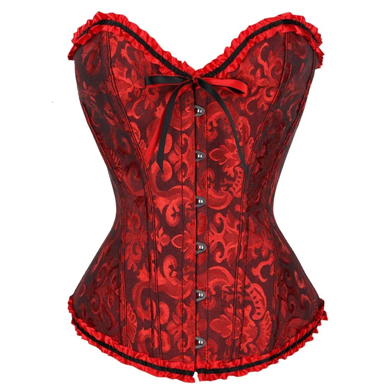 Waist Corset Top Women Bustier Overbust Sexy Lace up Floral Lingerie Shapewear Vintage Victorian Fashion Body Shaper DropShippin 250726