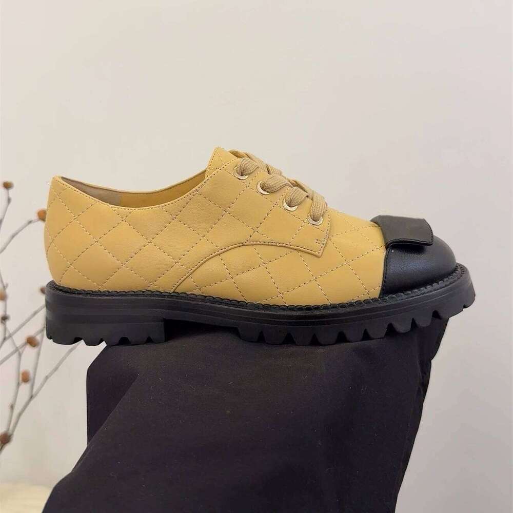 Women Size34-41 Genuine Leather Pumps Med Heels Sewing Loafers British Style Leisure Designer Shoes Zapatillas De Mujer 3d6