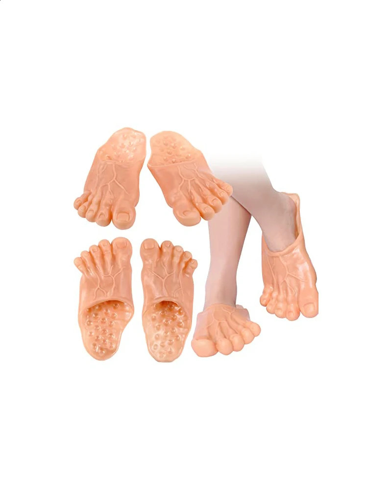 Funny Barefoot Slippers Bigfoot Shoes Toe Slippers Flat Party Funny Sandals Adult Halloween Costume Accessories 250725