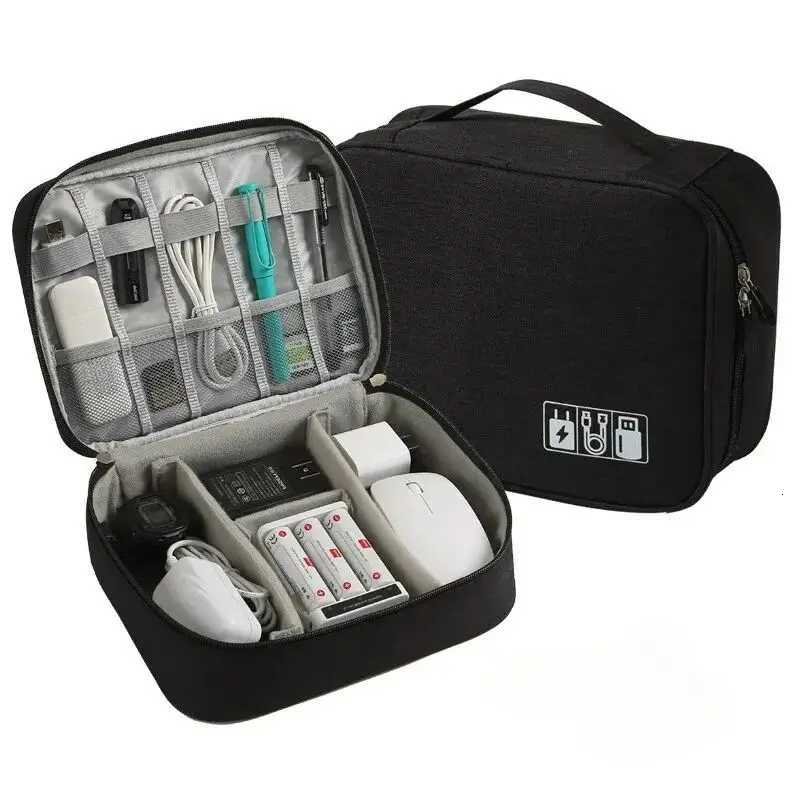 Cable Storage Bag Waterproof Digital Electronic Organizer Portable USB Data Cable Charger Plug Storage Bag Travel Cable Organizer G250729