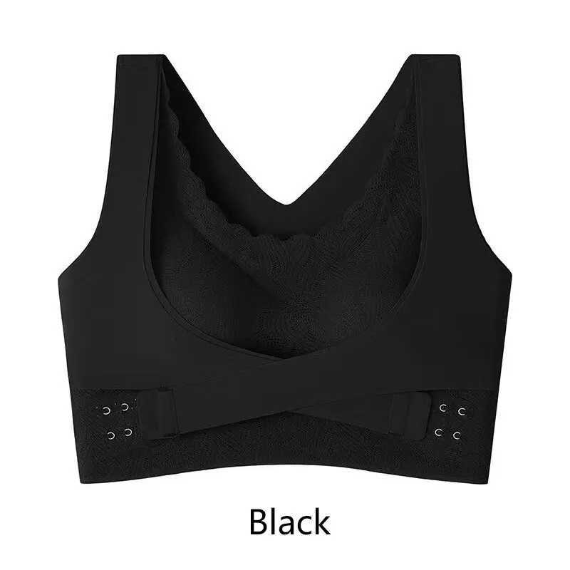 Women Gather Up Bra Sport Camisole Underwear Black L XL 2XL Fitness Bra Breathable Exercise Running Casual Z250730