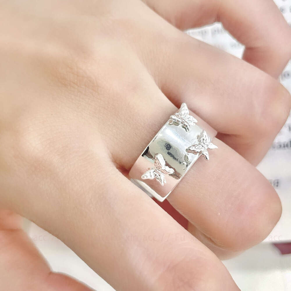 Butterfly Knot Open Ring Set Minimalist Style Couple Fashionable Personality Simple Rings for Women 7d1