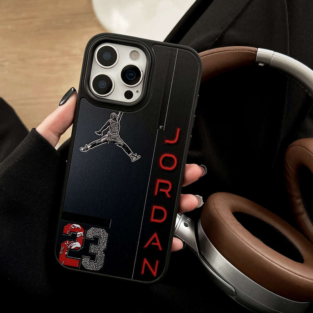 DHgadgets Jordan Compatible Apple 16 Phone Case iPhone 15 Pro Max Matte Full Coverage 14 Transparent Black 13 Trendy Brand