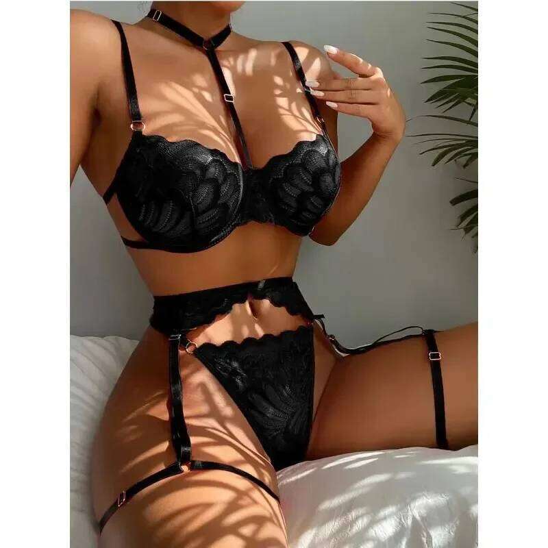 Sexi Babydoll Lace Bra And Panty Perspective Sex Erotic Costumes Set Underwear Dress Porn Sexy Lingerie For Women